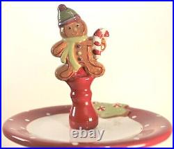 St. Nicholas Square Gingerbread Man 3-Tiered Server Holiday/Christmas EUC