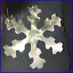 Steampunk Christmas Ornament Suncatcher Industrial Art 10 X Snowflakes Rare 5.5
