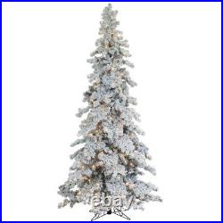 Sterling 5822-90C 9 ft. Heavily Flocked Layered Spruce Christmas Tree