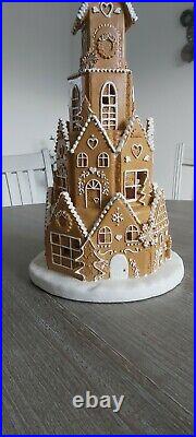 Stunning Gingerbread House/Castle light-up ornament. Cost £275 new. Un-marked