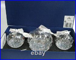Swarovski Christmas Ball Ornament Set 2015 Clear/AB Crystal Authentic 5136414