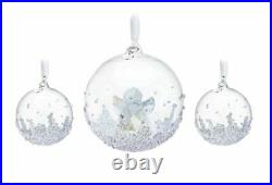 Swarovski Christmas Ball Ornament Set 2015 Clear/AB Crystal Authentic 5136414