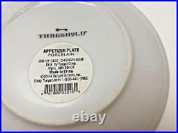 THRESHOLD SILVER SNOWFLAKE HOLIDAY 2014 (8) Appetizer Plates & Bowl QUICK SHIP