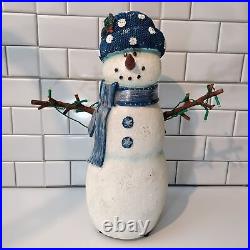 Target Fiber Optic 19 Snowman Blue Beanie Christmas Holiday