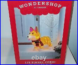 Target Wondershop 50ct Christmas Lit Tinsel Corgi Dog Indoor Outdoor 21 Decor