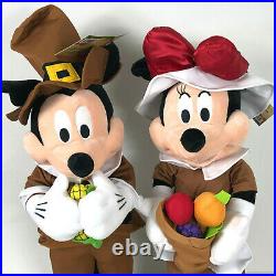 Thanksgiving Disney Mickey Minnie Mouse Pilgrim Greeter Porch Holiday Autumn NEW