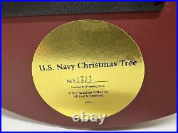 The Hamilton Collection U. S. NAVY Christmas Tree Lighted, Numbered With COA, Boxed