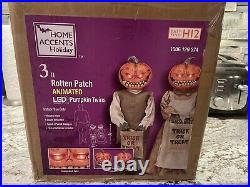 The Home Depot Halloween Pumpkin Twins. HARD TO FIND! Ready To Ship