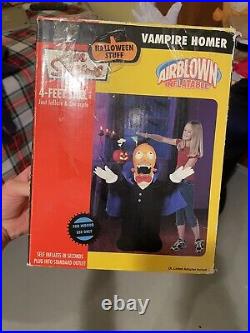 The Simpsons Vampire Homer 4 Foot Inflatable Gemmy Halloween Blow Up Decor
