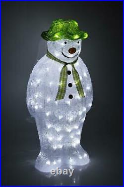 The Snowman Snowdog Set Acrylic Figure LED Garden Outdoor Christmas Decoration