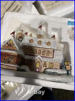 Thomas Kinkade Set of 8 Christmas North Pole Village Collection Hawthorne withCOA