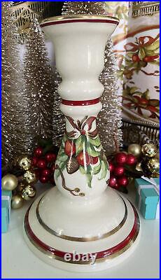 Tiffany&Co Tiffany Garland Candle Stick Gold Trim Holiday Decor 6.5 Rare