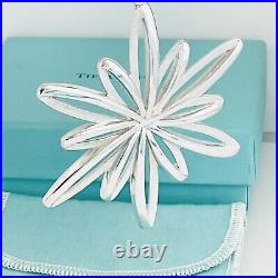 Tiffany Star Snowflake Ornament in Sterling Silver Christmas Tree Decoration