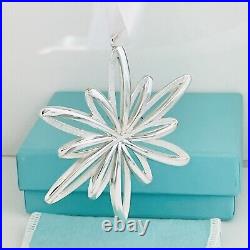 Tiffany Star Snowflake Ornament in Sterling Silver Christmas Tree Decoration