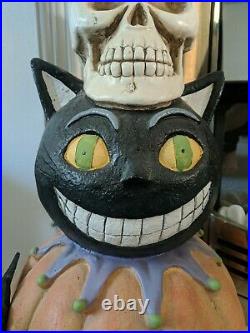 Tk Maxx Halloween Totem Pole skull, cat, bats pumpkin large over 2 ft 72cm rare