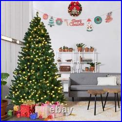 Topbuy 7' PVC Artificial Christmas Tree Pre-Lit 400 LED Lights With Metal Stand