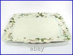 Tracy Porter SWEET TIDINGS 21 Rectangular Platter Holly Berry Snowflakes Mint
