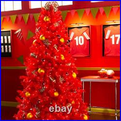 Treetopia Red 6-Ft Artificial Prelit Tree with Colored Lights & Stand (Open Box)