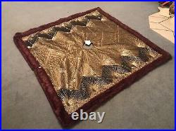 Trimsetter by Dillards Square Gold Sequence Purple Faux Fur Trim Tree Skirt