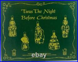 Twas The Night Before Christmas Glass Ornaments Set 10 Inge Glas of Germany
