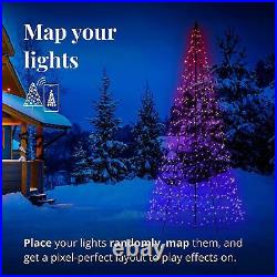 Twinkly Light Tree Smart Flag-Pole Christmas Tree Light Decor with 1200 LEDs, 26