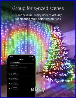 Twinkly Pre-Lit Tree App-controlled LED Artificial Christmas Tree, 500 RGB Bulbs