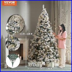 VEVOR Christmas Tree, Full Holiday Xmas Tree with LED Lights, Metal Base for Hom