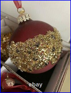 VINTAGE FRONTGATE HOLIDAY COLLECTION RED & GOLD CHRISTMAS ORNAMENTS Set Of 18