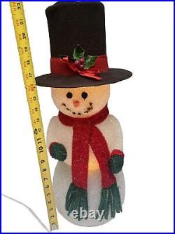 VINTAGE SEASONS SNOWMAN Sparkle Snowman Christmas Indoor Outdoor Decoration 22