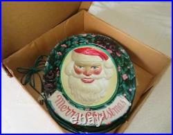 VTG Christmas Santa Santa Follows You 1950s Vacu-Form Light Up RARE Box