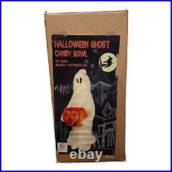 VTG Large 33 Tall Ghost Statue Halloween Candy Bowl Indoor Outdoor Resin with Box