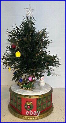 VTG MR. CHRISTMAS AVON MUSICAL LIGHT UP ROTATING ADVENT TREE With ORNAMENTS