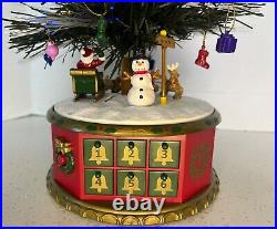VTG MR. CHRISTMAS AVON MUSICAL LIGHT UP ROTATING ADVENT TREE With ORNAMENTS
