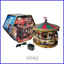 VTG Mr Christmas Animated 1994 Holiday Carousel Merry Go Round Musical 21 Songs