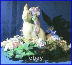 Valerie Parr Hill Moss-Lined Easter/Spring Basket withFaux Flowers & Small Eggs