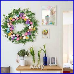 Valery Madelyn 24 inch Easter Wreath for Front Door Adorable Wreath with Colo