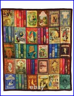 Victorian Trading Co Once upon a Time Fairytale Book Quilt Throw
