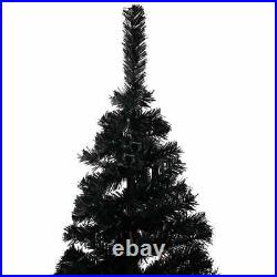 VidaXL Artificial Christmas Tree with LEDs&Ball Set Black 82.7 PVC