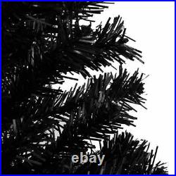 VidaXL Artificial Christmas Tree with LEDs&Ball Set Black 82.7 PVC