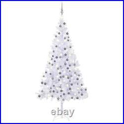 VidaXL Artificial Christmas Tree with LEDs&Ball Set L 94.5 White