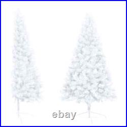 VidaXL Artificial Half Christmas Tree with LEDs&Ball Set White 70.8