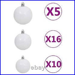 VidaXL Christmas Garland with LEDs&Ball Set Green 65.6' PVC MS