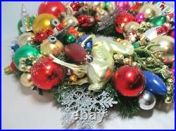 Vintage 16 Christmas Ornament Wreath