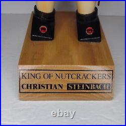 Vintage 1980s Christian Steinbach King Of Nutcrackers 18 LGE Wooden Figure S880