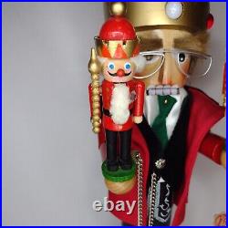 Vintage 1980s Christian Steinbach King Of Nutcrackers 18 LGE Wooden Figure S880