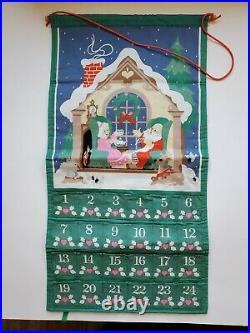 Vintage 1987 Avon Christmas Countdown Advent Calendar NO Mouse Santa & Mrs Claus