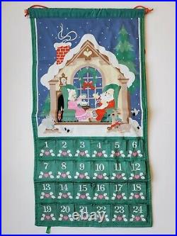 Vintage 1987 Avon Christmas Countdown Advent Calendar NO Mouse Santa & Mrs Claus