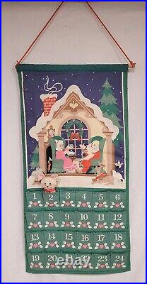 Vintage 1987 Avon Countdown to Christmas Advent Calendar w Mouse Wall Hanging