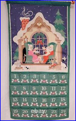 Vintage 1987 Avon Countdown to Christmas Advent Calendar w Mouse Wall Hanging