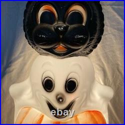 Vintage 1995 Empire Halloween Totem Pole Pumpkin Ghost Skull Cat Blow Mold READ